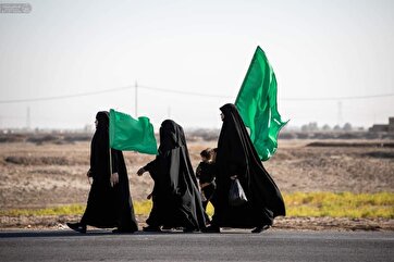 Zəvvarlar İmam Hüseyn (ə) ziyarətgahına doğru hərəkət edir
