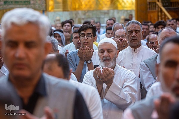 Muslims perform Eid al-Adha prayers in Karbala, Iraq, on July 10