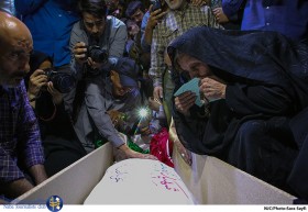 مراسم استقبال از شهید مظفری با حضور خانواده وی در معراج شهدا