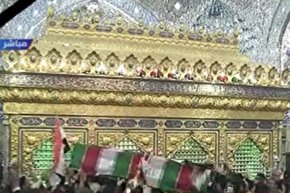 فیلم/ طواف شهدای مقاومت در حرم حضرت عباس(ع)