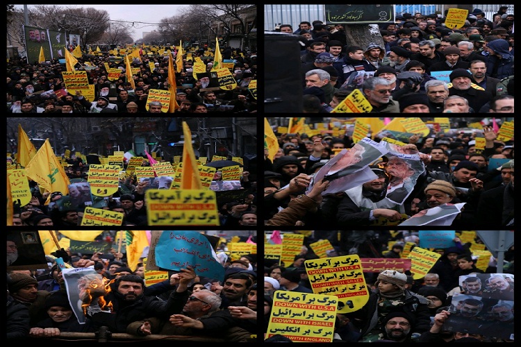 راهپیمایی مردم تبریز در حمایت از سپاه پاسداران