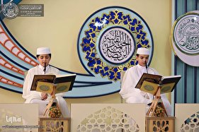 جزءخوانی قاریان نونهالان در حرم علوی