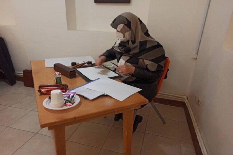کتابت خوشنویسی در خانه موزه شیخ محمد خیابانی