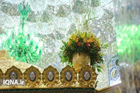 عکس | گل‌آرایی ضریح مطهر بانوی کرامت به مناسبت میلاد امام رضا(ع)