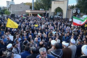 فیلم | تجمع مردم تبریز در محکومیت جنایت‌های رژیم صهیونیستی