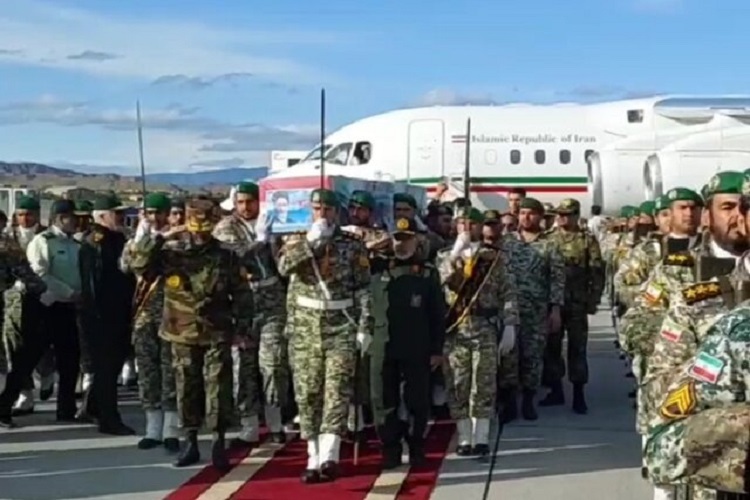 پیکر شهید آیت‌الله آل‌هاشم، تبریز