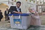 حضور عروس و داماد بافرانی در جشن ملی انتخابات + فیلم