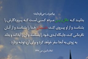 حدیث‌نگاشت | عاقل‌ترین مردم در کلام نبی(ص)