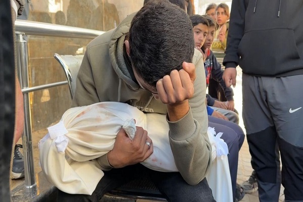 جان باختن نوزاد فلسطینی در سرمای غزه