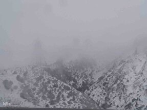 بارش برف در محورهای مواصلاتی شهرستان اهر