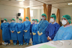 سربازان خط مقدم مبارزه با کرونا در بیمارستان باقرالعلوم اهر