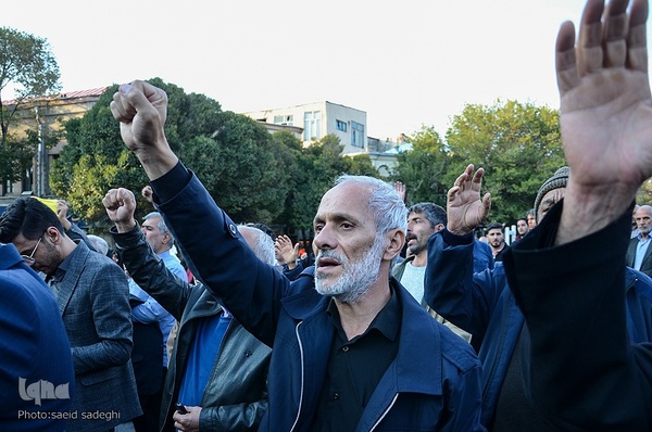 تجمع مردم تبریز در محکومیت جنایت های رژیم غاصب اسرائیل‎