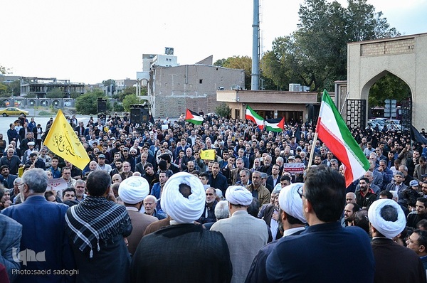 تجمع مردم تبریز در محکومیت جنایت های رژیم غاصب اسرائیل‎