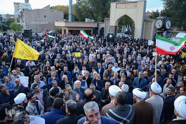 تجمع مردم تبریز در محکومیت جنایت های رژیم غاصب اسرائیل‎