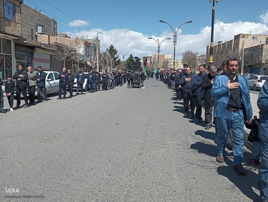 عزاداری هیئت های حسینی و مذهبی در سوگ امام اول شیعیان در اهر