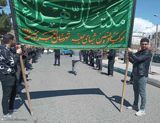 عزاداری هیئت های حسینی و مذهبی در سوگ امام اول شیعیان در اهر