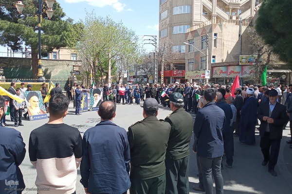 راهپیمایی حمایت از وعده صادق در اهر