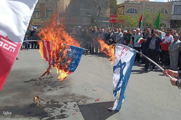 راهپیمایی حمایت از وعده صادق در اهر