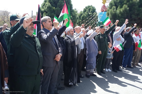 راهپیمایی حمایت از وعده صادق در اهر