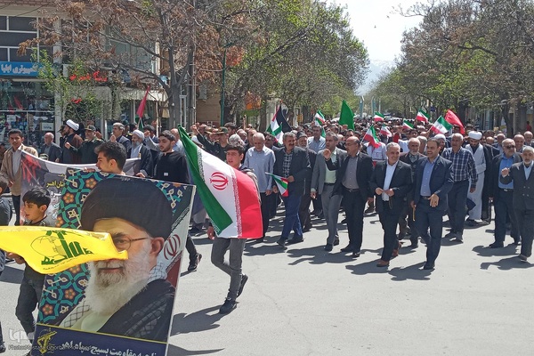 راهپیمایی حمایت از وعده صادق در اهر