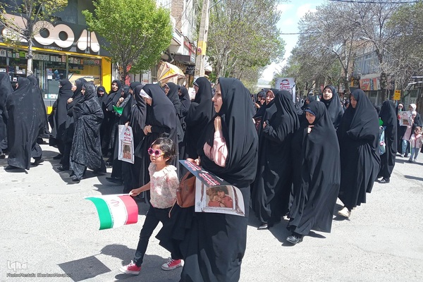 راهپیمایی حمایت از وعده صادق در اهر