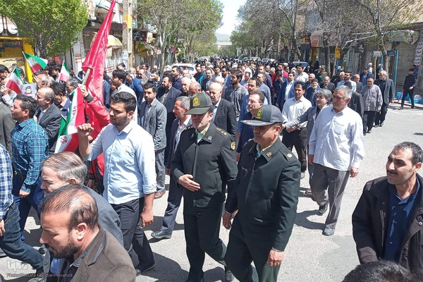 راهپیمایی حمایت از وعده صادق در اهر