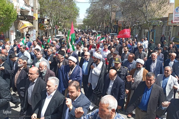 راهپیمایی حمایت از وعده صادق در اهر