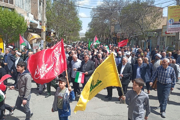 راهپیمایی حمایت از وعده صادق در اهر