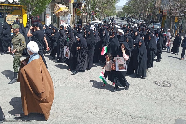 راهپیمایی حمایت از وعده صادق در اهر