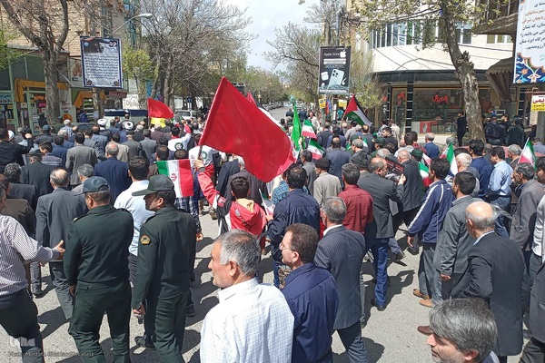 راهپیمایی حمایت از وعده صادق در اهر