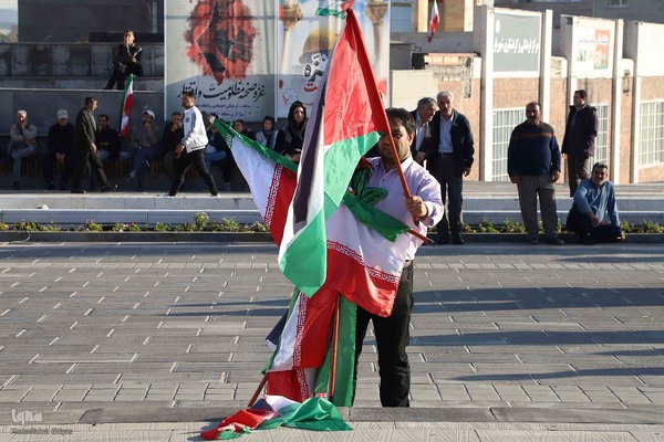 گردهمایی اصحاب فرهنگ، هنر و رسانه آذربایجان‌شرقی در حمایت از مردم مظلوم غزه 