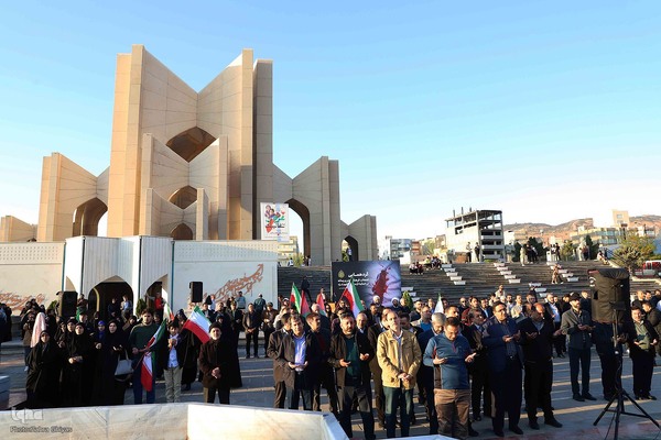 گردهمایی اصحاب فرهنگ، هنر و رسانه آذربایجان‌شرقی در حمایت از مردم مظلوم غزه 