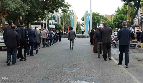 مراسم عزاداری خیابانی به مناسبت سالگرد ارتحال حضرت امام خمینی(ره) در اهر
