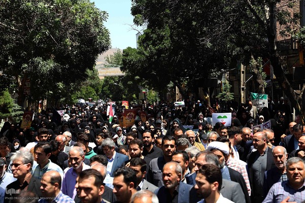 گزارش تصویری: حضور پرشور مردم شهرستان اهر در راهپیمایی جمعه خشم و نصر