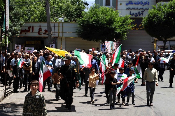 گزارش تصویری: حضور پرشور مردم شهرستان اهر در راهپیمایی جمعه خشم و نصر