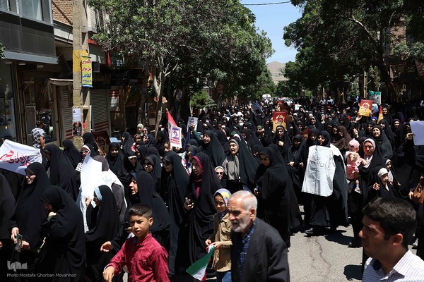 گزارش تصویری: حضور پرشور مردم شهرستان اهر در راهپیمایی جمعه خشم و نصر