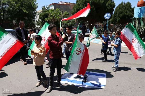 گزارش تصویری: حضور پرشور مردم شهرستان اهر در راهپیمایی جمعه خشم و نصر
