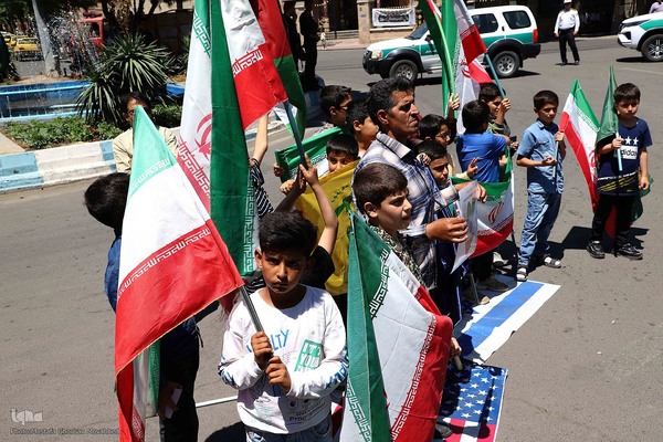 گزارش تصویری: حضور پرشور مردم شهرستان اهر در راهپیمایی جمعه خشم و نصر