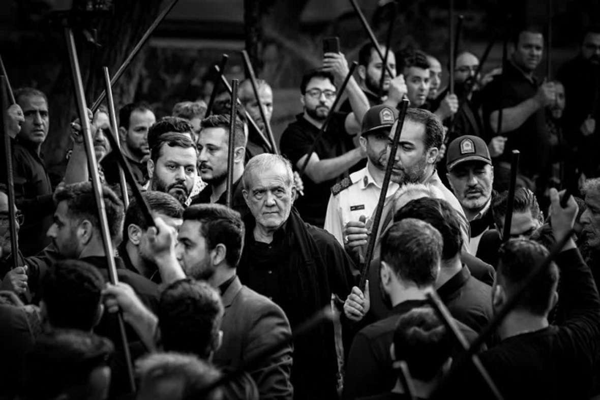 حضور رئیس جمهور در عزاداری تاسوعای حسینی در تبریز