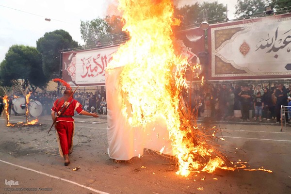 نمایش خیمه سوزان و حرکت نمادین کاروان اسرای کربلا – شهرستان اهر