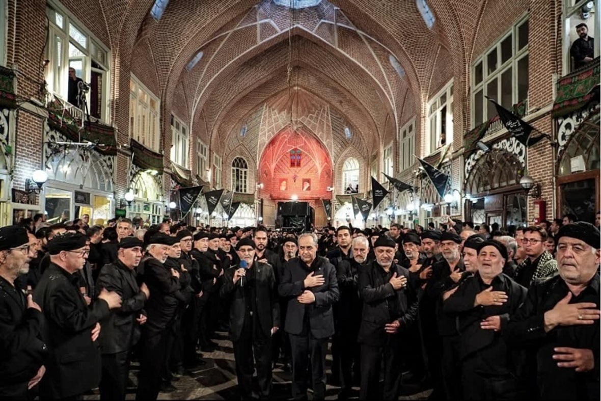 حضور استاندار آذربایجان شرقی در عزاداری بازار تبریز