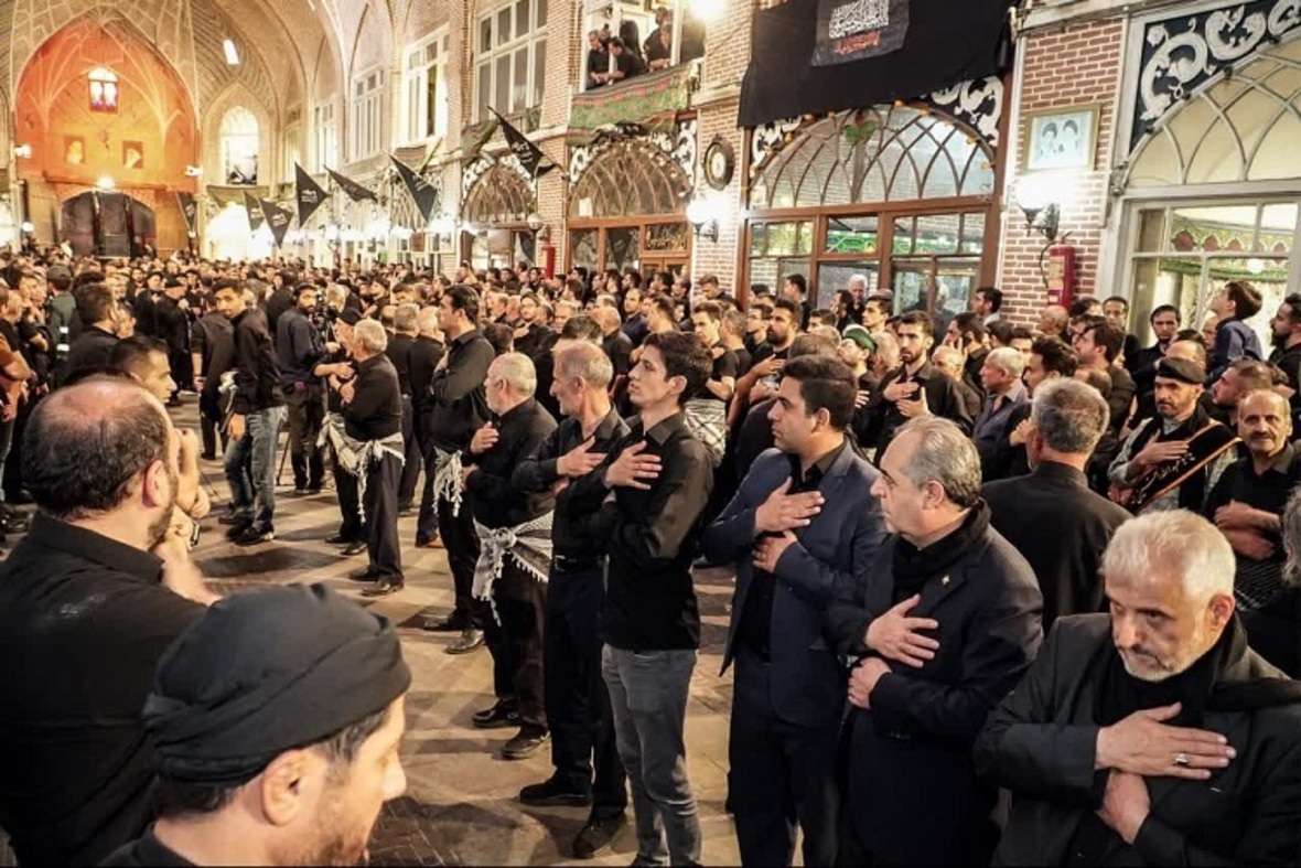 حضور استاندار آذربایجان شرقی در عزاداری بازار تبریز