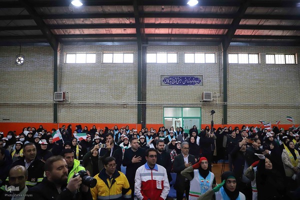 بیست و هفتمین مانور سراسری زلزله در هنرستان خدیجه کبری تبریز