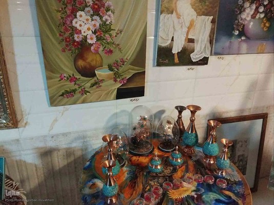 افتتاحیه نمایشگاه گروهی آثار هنرهای تجسمی "حلقه هنرمندان" در اهر