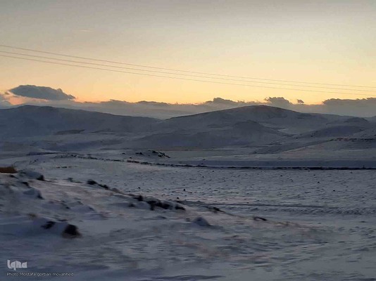 وضعیت راه های روستایی شهرستان اهر در روزهای سرد سال